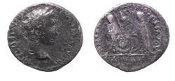Ancient Coins - AS FOUND: Augustus. AR Denarius. Caius and Lucius Caesars Standing
