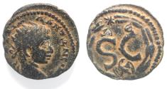 Ancient Coins - Seleucis and Pieria. Antioch under Elagabalus (AD 218-222) AE assarion