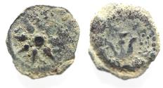 Ancient Coins - Judaea, Alexander Jannaeus, 103-76 BC, AE Prutah (Biblical Widow's Mite)