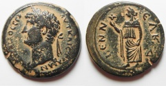 Ancient Coins - HIGHLY ATTRACTIVE LEFT FACING: Egypt. Alexandria under Hadrian (AD 117-138). AE drachm (34mm, 22.63g). 