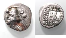 Ancient Coins - KINGS OF PARTHIA. Parthian Kingdom. SILVER DRACHM .