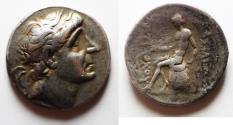 Ancient Coins - Apparently unpublished varity: Seleukid Kings. Antiochos I Soter (281-261 BC). AR tetradrachm (28mm, 16.86g). Seleukeia on the Tigris mint.