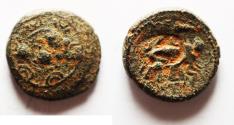 Ancient Coins - Seleukid Kingdom. Antiochos I? , AE12 . countermarked with anchor on reverse