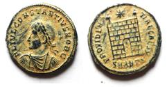 Ancient Coins - ROMAN IMPERIAL. CONSTANTIUS II AE FOLLIS. CAMP GATE