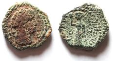 Ancient Coins - Arabia. Nabataean Kings. Aretas IV (9 BC-AD 40). AE 20mm, 4.96g. Petra mint. Struck in regnal year 6 (4/3 BC).