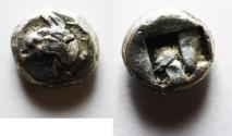 Ancient Coins - ASIA MINOR, Uncertain mint. 5th century BC. AR Obol
