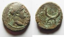 Ancient Coins - NICE DECAPOLIS. GADARA. TITUS WITH CROSS ON BACK