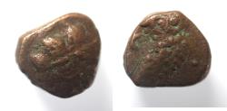 Ancient Coins - Extremely rare, possibly unpublished variant.: Arabia Felix. Hadhramawt. First century BC-first century AD. Cast AE 10mm, 2.63g. Shaqar mint.