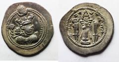 Ancient Coins - SASANIAN KINGS. Valkash. AD 484-488. Silver Drachm.