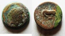 Ancient Coins - SELEUKID KINGS of SYRIA. Antiochos III ‘the Great’. 222-187 BC. Æ 24 . Ekbatana mint.