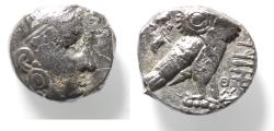 Ancient Coins - Possibly unpublished with N: Satraps of Mesopotamia. Mazakes, as satrap (c. 331-323/2 BC). AR tetradrachm (20mm, 16.72g). Imitating Athens.