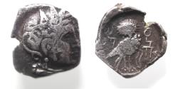 Ancient Coins - South Arabia. Saba’. 2nd century BC. AR half (14mm, 2.32g). Imitating Athens.