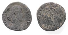 Ancient Coins - CONSTANTIUS II AE . FALLEN HORSEMAN
