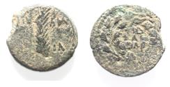 Ancient Coins - JUDAEA, Procurators. Valerius Gratus. 15-26 CE. AE PRUTAH