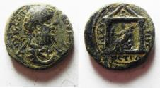 Ancient Coins - CHOICE: ORIGINAL DESERT PATINA: ARABIA. PETRA. SEPTIMIUS SEVERUS AE 21