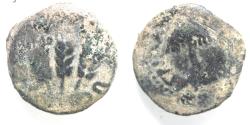 Ancient Coins - AS FOUND: JUDAEA, Herodians. Agrippa I. 37-43 CE. AE Prutah .Jerusalem mint.