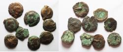 Ancient Coins - LOT OF 9 GREEK AE COINS