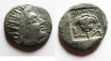 Ancient Coins - GREEK. Rhodos. Rhodes. AR drachm (14mm, 2.01g). Nikephoros magistrate. Struck c. 88-84 BC.