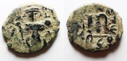 World Coins - ARAB-BYZANTINE AE FALS. IMITATING CONSTANS II AE FOLLIS