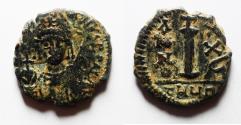 Ancient Coins - Justinian I. 527-565. Æ Decanummium