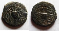 Ancient Coins - JUDAEA, Jewish War. 66-70 CE. Æ Eighth Shekel .