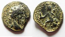 Ancient Coins - CHOICE: ORIGINAL DESERT PATINA: ARABIA. PETRA. SEPTIMIUS SEVERUS AE 25