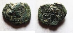 Ancient Coins - Parthian Empire. Ekbatana. Autnonomous civic AE (15mm, 1.89g). Struck on 1 Dios SE 224 (1 October 88/7 BC).