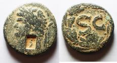 Ancient Coins - ANTIOCH. DOMITIAN. COUNTER-MARKED. AE 24