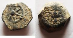 Ancient Coins - Judaea, Alexander Jannaeus, 103-76 BC, AE Prutah (Biblical Widow's Mite). 4.79GM