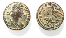 Ancient Coins - CONSTANTIUS II AE . FALLEN HORSEMAN