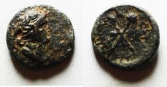 Ancient Coins - Coele-Syria. Damascus. Pseudo-autonomous issue. AE 16mm, 3.44g. Struck in SE 377 (AD 65/6).