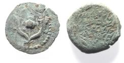 Ancient Coins - JUDAEA. NICE HASMONEAN AE PRUTAH. HEBREW INSCRIPTION