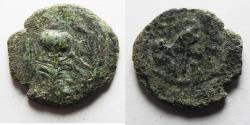 Ancient Coins - AS FOUND: Judaea, The Herodians. Herod Archelaus, 4 BC-6 AD. AE Double Prutot.