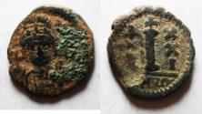 Ancient Coins - Justinian I. 527-565. Æ Decanummium