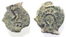 Ancient Coins - Judaea. Herod the Great 37 - 4 BC. AE  PRUTAH.