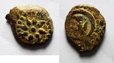 Ancient Coins - Judaea, Alexander Jannaeus, 103-76 BC, AE Prutot (Biblical Widow's Mites).