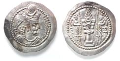 Ancient Coins - Sasanian Empire. Varhran V (Vahram) (420-438). AR Drachm