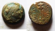 Ancient Coins - SELEUKID KINGS of SYRIA. Antiochos III ‘the Great’. 222-187 BC. Æ 22 . Ekbatana mint.