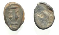 Ancient Coins - Egypt. Lead scarab seal impresssion (23 x 15mm). Uncertain hieroglyphic signs. 600-300 B.C