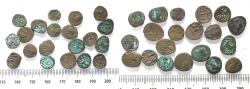 Ancient Coins - LOT OF 20 AS FOUND: Arabia Felix. Himyarite Kingdom. 100 - 300 A.D. Rare copper Bucranium coins.