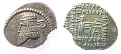 Ancient Coins - Kings of Parthia. Pakoros I (AD 78-120) AR Drachm