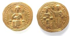 Ancient Coins - Byzantine. Romanus III Argyrus (1028-1034). AV histamenon (24 mm, 4.28 g). Constantinople mint.