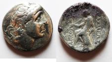 Ancient Coins - Seleukid Kings. Antiochos II Theos (261-246 BC). AR tetradrachm (28mm, 16.39g). Seleukeia on the Tigris mint.
