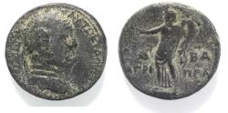 Ancient Coins - Judaea. Herodian Dynasty. Agrippa II (C. AD 50-100). With Vespasian. AE 10 units (28mm, 16.63g). Caesarea Maritima mint. Struck in year 14 (AD 73/4)