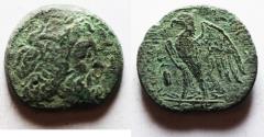 Ancient Coins - GREEK. Ptolemaic Kingdom. Ptolemy II Philadelphos (305-282 BC). AE diobol . Alexandria mint. c. 294-282 BC.