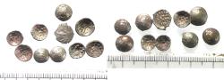 Ancient Coins - LOT OF 10: ARABIA, Southern. Himyar. 'Amd?n Bay?n Yahaqbi?. Circa AD 100-120. AR Fractions. 0.30 gm