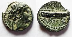 Ancient Coins - SELEUKID KINGDOM. DEMETRIUS II AE 18. TYRE