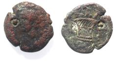 Ancient Coins - Egypt. Alexandria under Hadrian (AD 117-138). AE obol (17mm, 4.22g). Struck in regnal year 27 (AD 136/7).