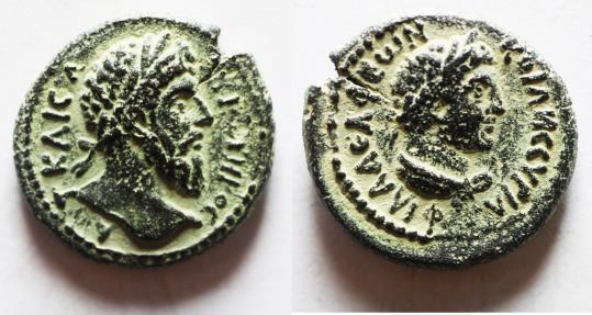 Ancient Coins - CHOICE. HIGH RELIEF: Decapolis. Philadelphia under Lucius Verus (AD 161-169). AE 22