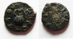 Ancient Coins - Judaea. Caesarea Maritima (?) AE "minima" (13mm, 1.50g). Struck 1st-2nd centuries AD.